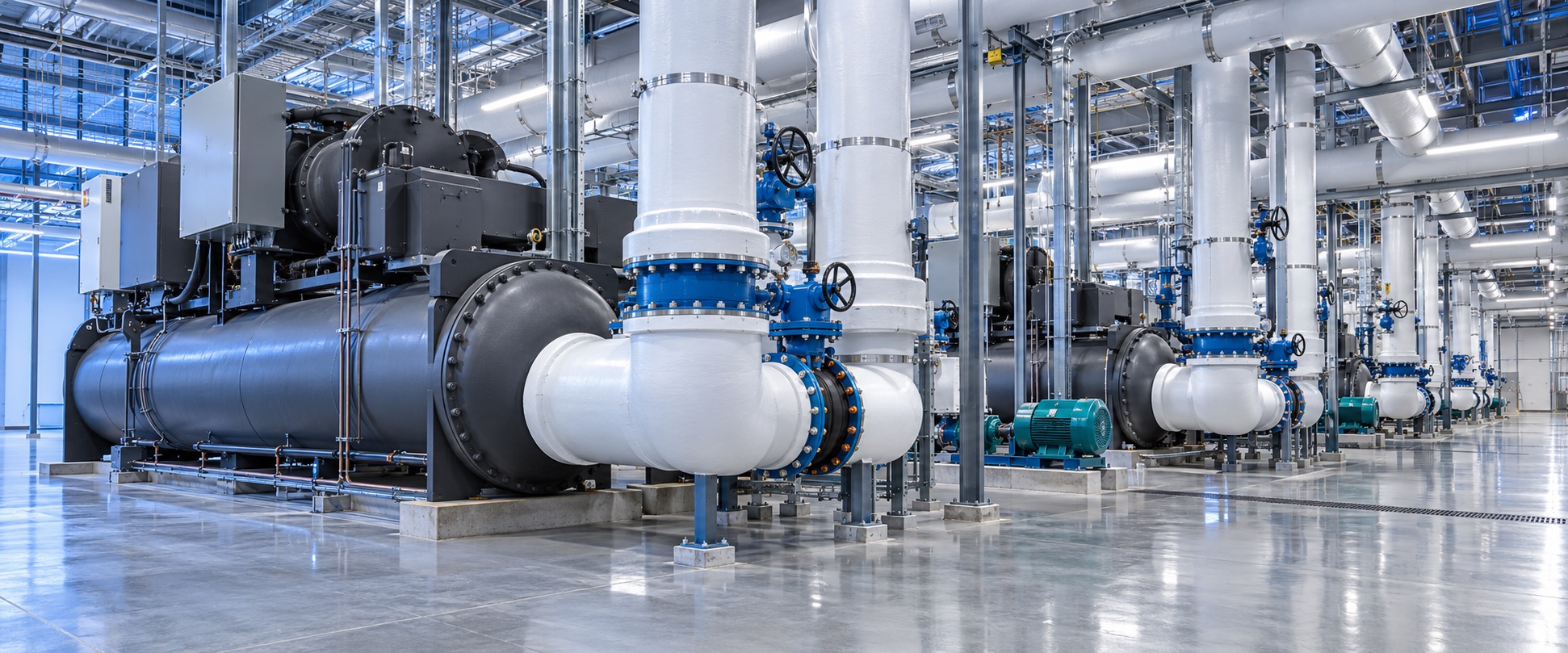 Illustrative chiller plant in a data center
